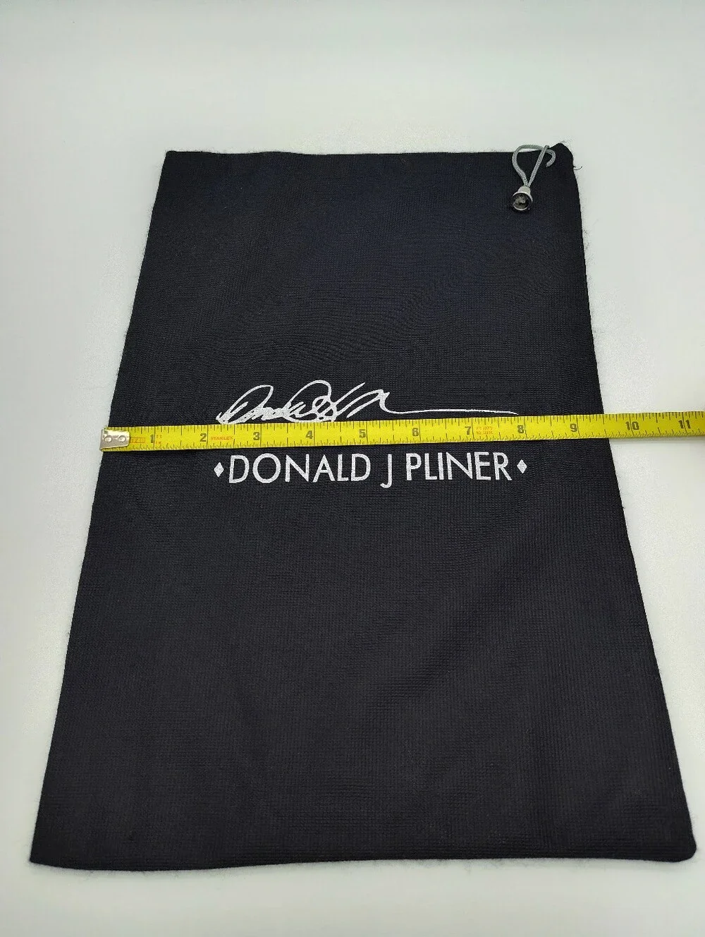 DONALD J PLINER Black Drawstring Dust Bag Shoe Storage Travel Pouch EUC